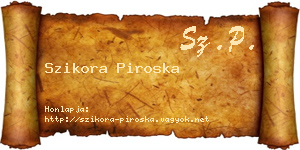 Szikora Piroska névjegykártya